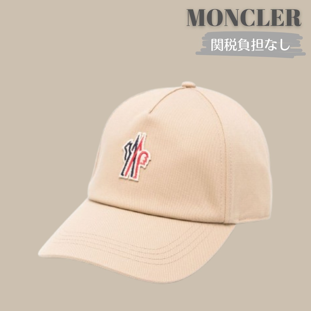 希少★【MONCLER】Grenoble ロゴ ベースボールキャップ★★Beige