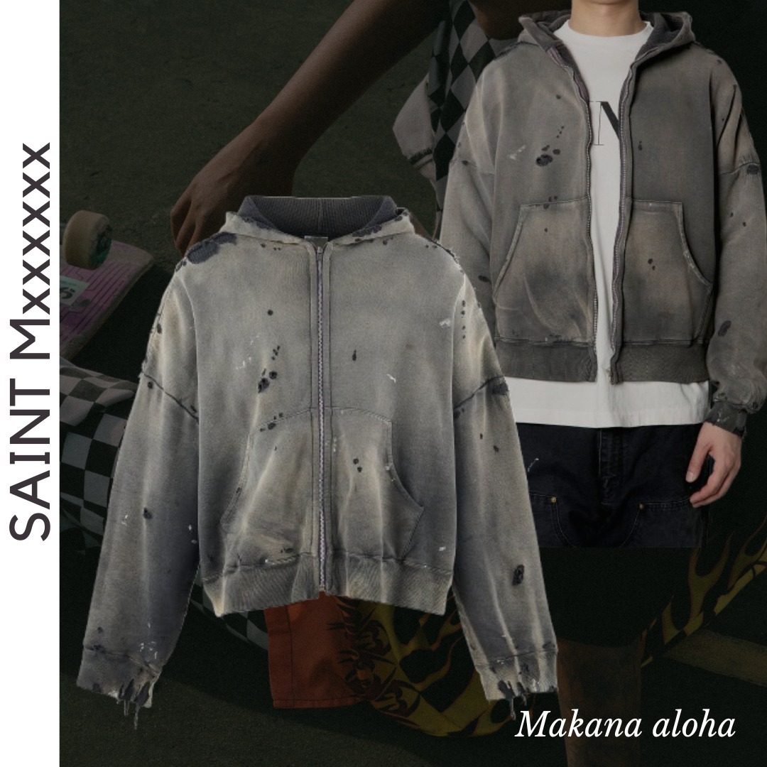 注目ブランド！【Saint Mxxxxxx】ZIP UP HOODIE DOUBLE FACE