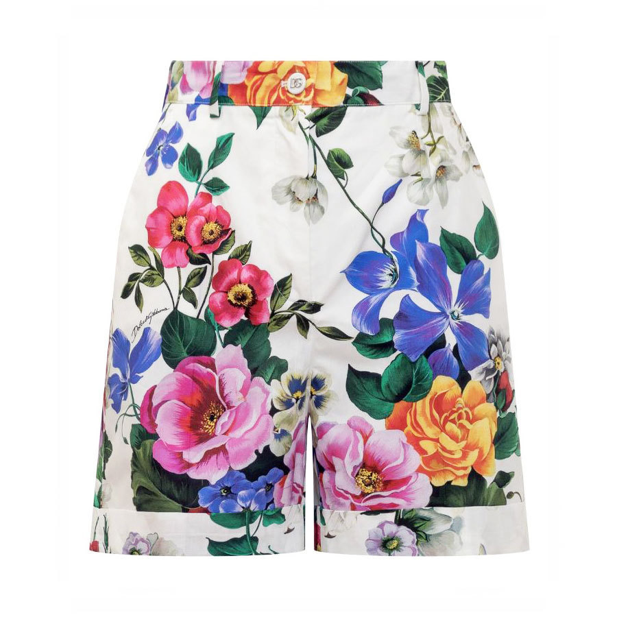 関税込*DOLCE & GABBANA フラワープリントコットンショーツ