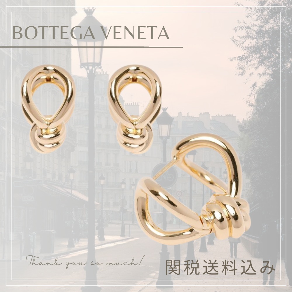 [BOTTEGA VENETA] ノット フープピアス ゴールド
