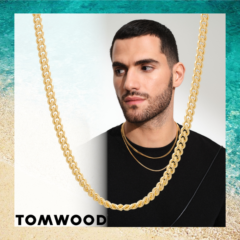 シンプル【Tom Wood】Curb Chain L Gold 24.5inch