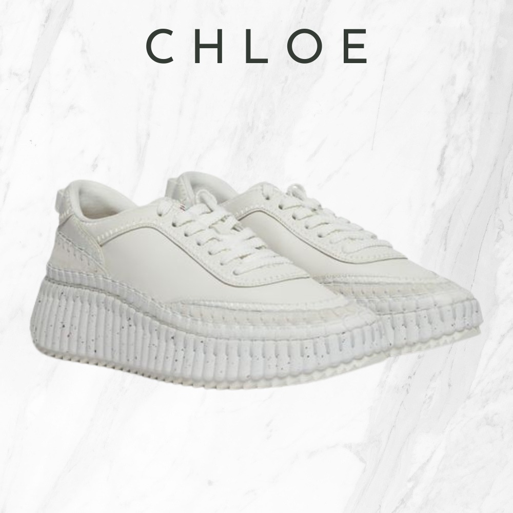 【Chloe】関税・送料込★ホワイト ナマ 厚底 スニーカー
