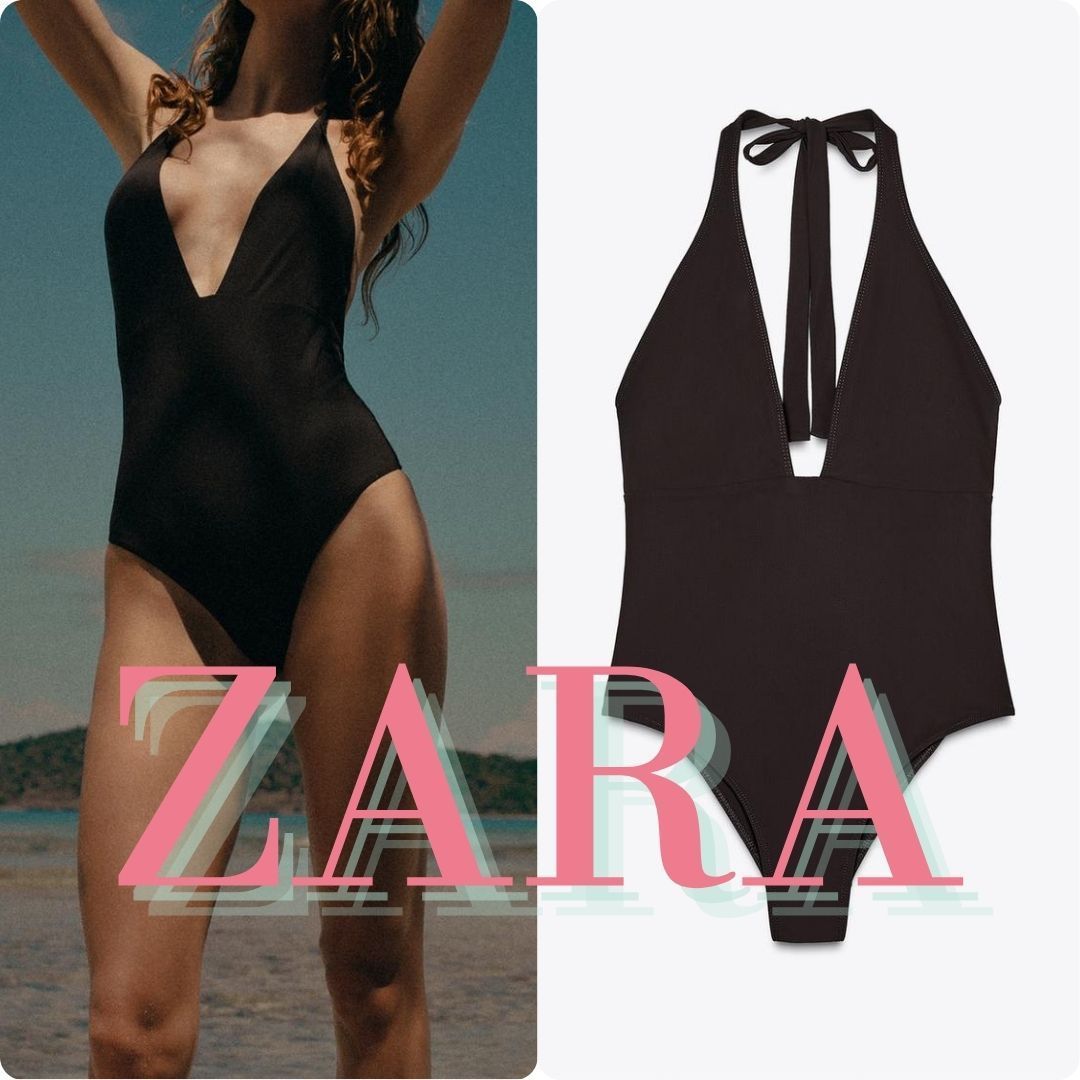 ZARA ホルターネックトライアングルスイムウェア 2856/036