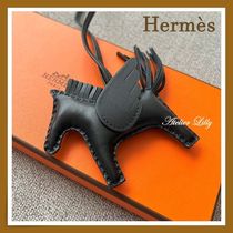 【HERMES】希少 かっこいい☆ ロデオ ペガサス チャーム PM Noir