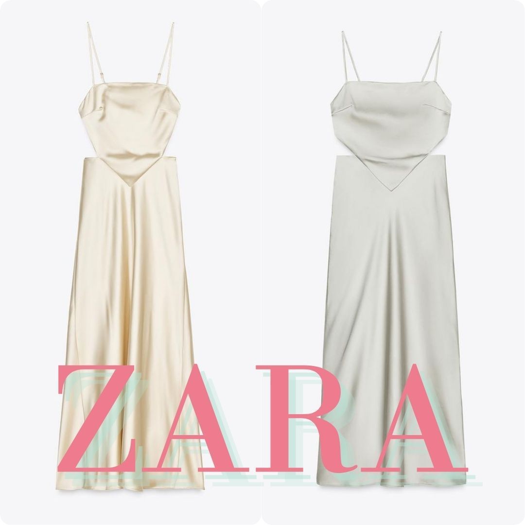 ZARA スカーフスタイル サテンワンピース 2896/331