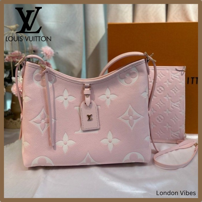 ピンクが可愛い♪ Louis Vuitton キャリーオール PM バッグ