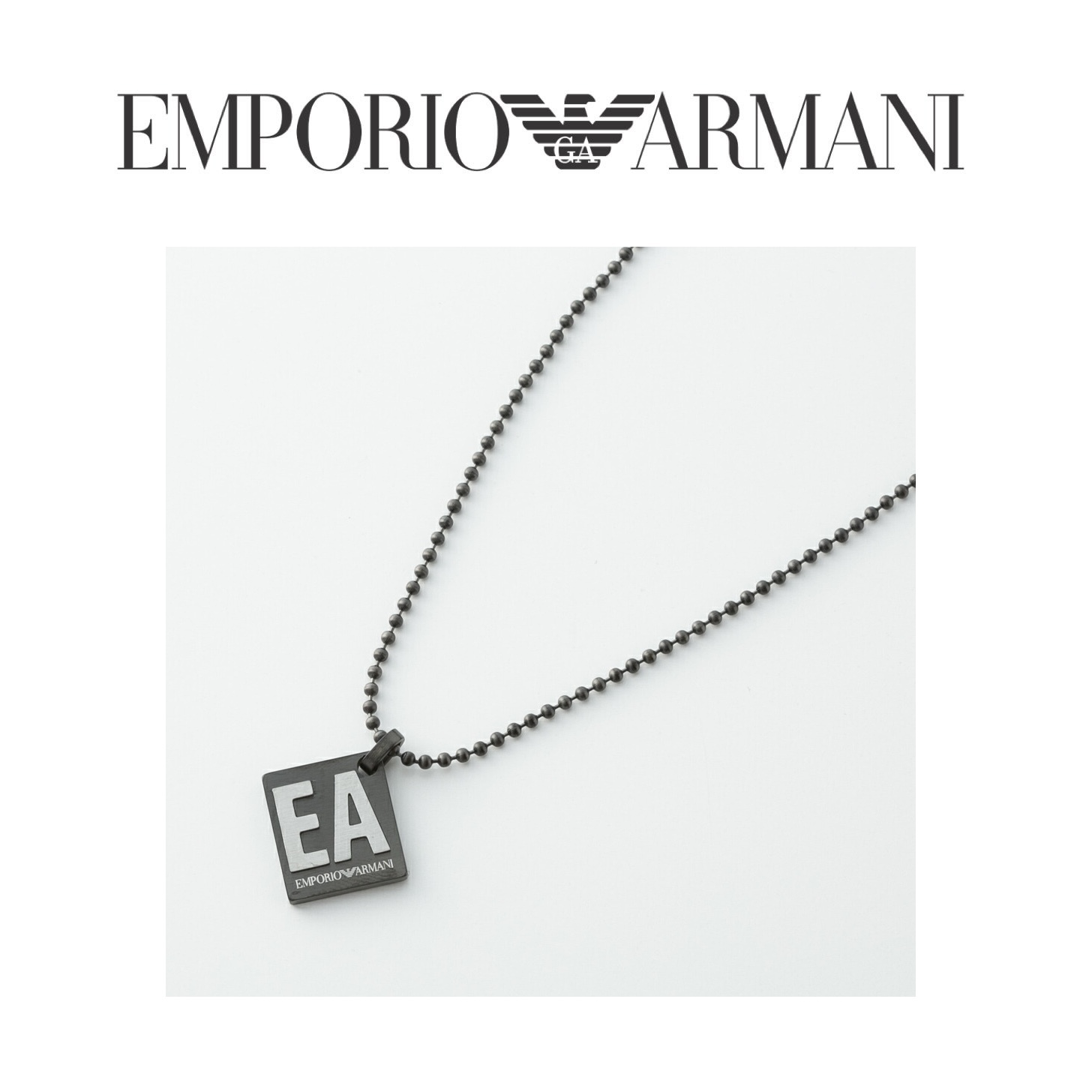 ★ EMPORIO ARMANI ★ ロゴ プレート ネックレス
