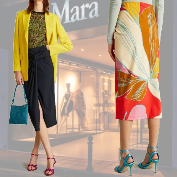 DT MaxMara ★ ジャージー製 ドレープ スカート BAITA 2色