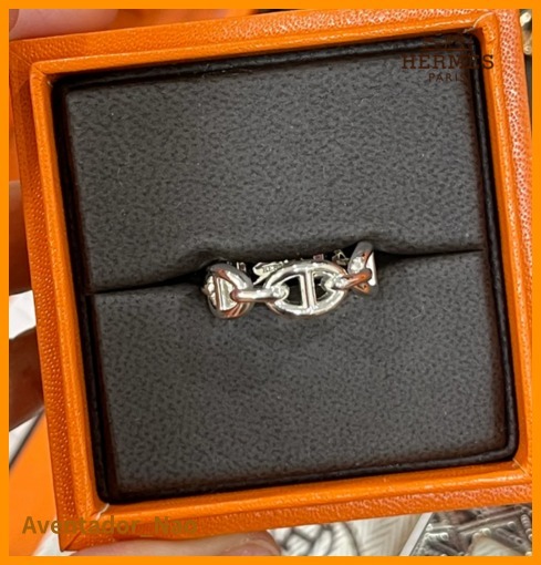 さりげない煌めき★ HERMES アンシェネ リング 指輪