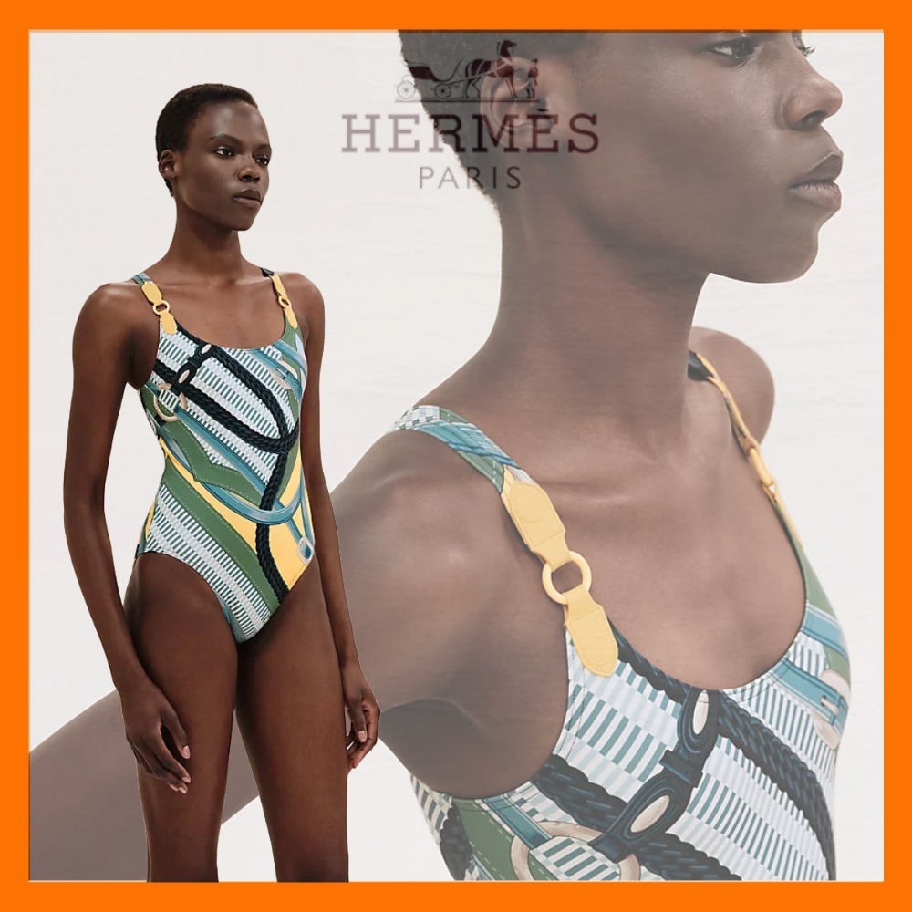 優雅に魅せる HERMES Maillot de Bain Emy ワンピース水着