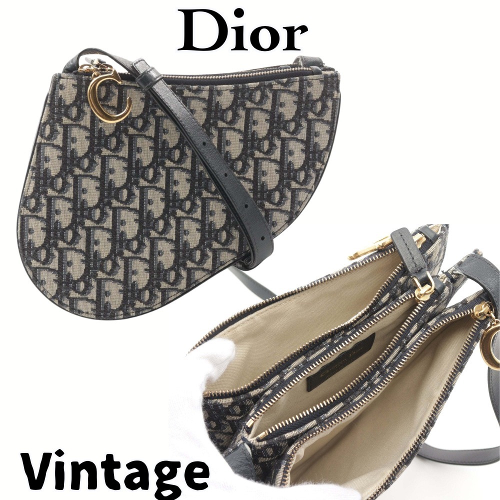 【ヴィンテージ】Rank:B☆Dior オーブリック SADDLE BAG 954132