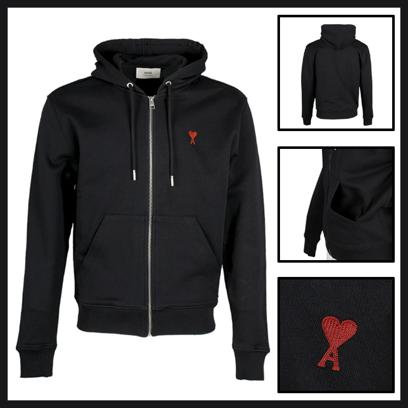 ★送料関税込★AMI PARIS Ami de Coeur ジップアップパーカー