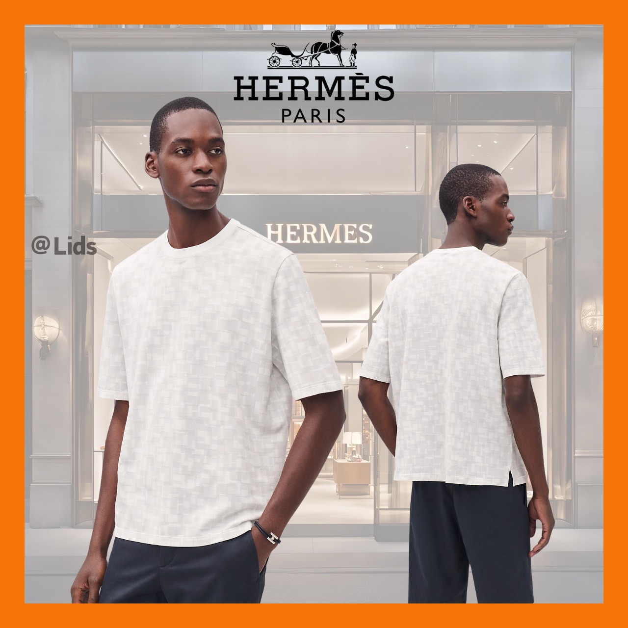 【日常を格上げ】HERMES HレイヤードTシャツ《カルク アン H》