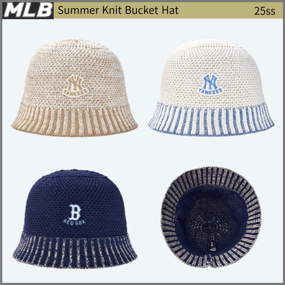 MLB■Summer Knit Bucket Hat■送料込