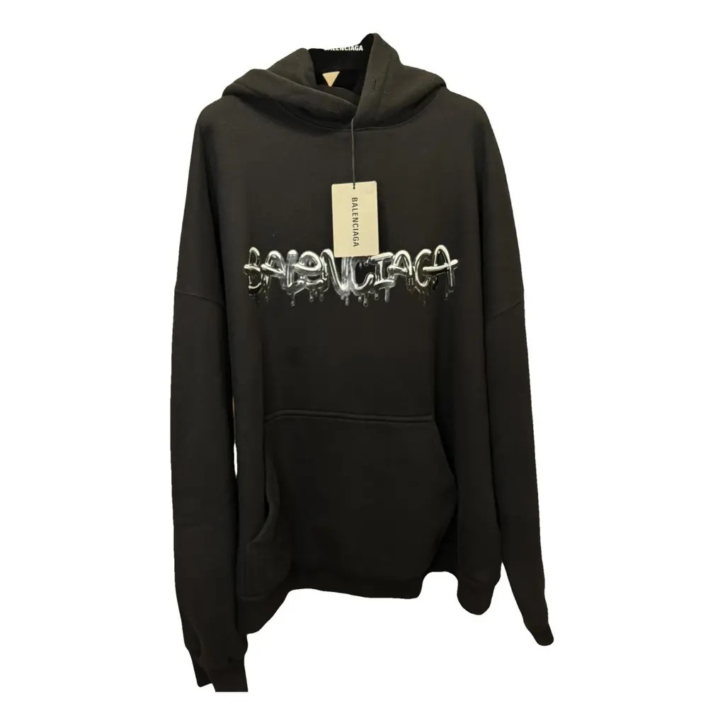 M★アウトレット★BALENCIAGA★スライムロゴフーディブラック
