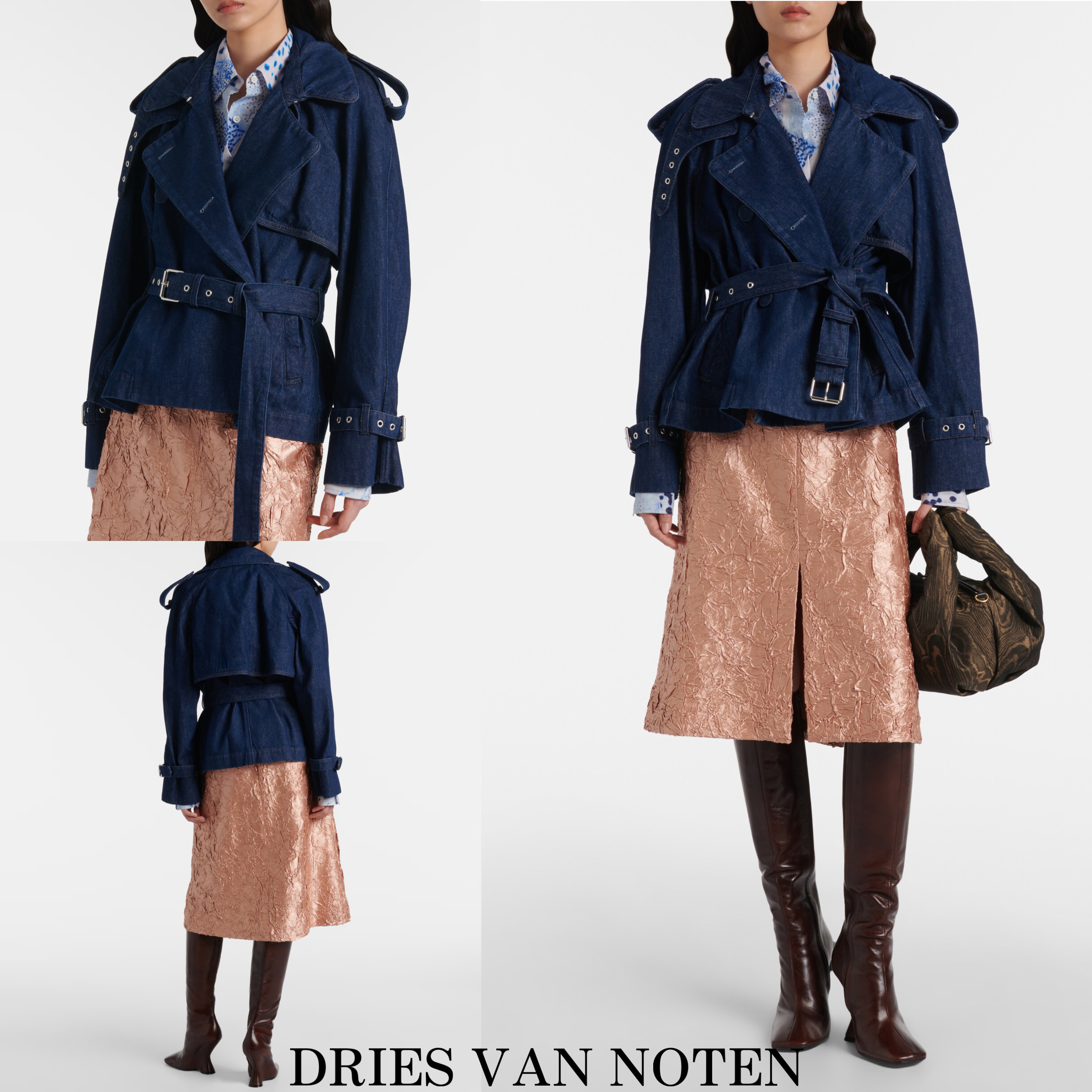 新作*DRIES VAN NOTEN*デニムジャケット レディース ベルト付き