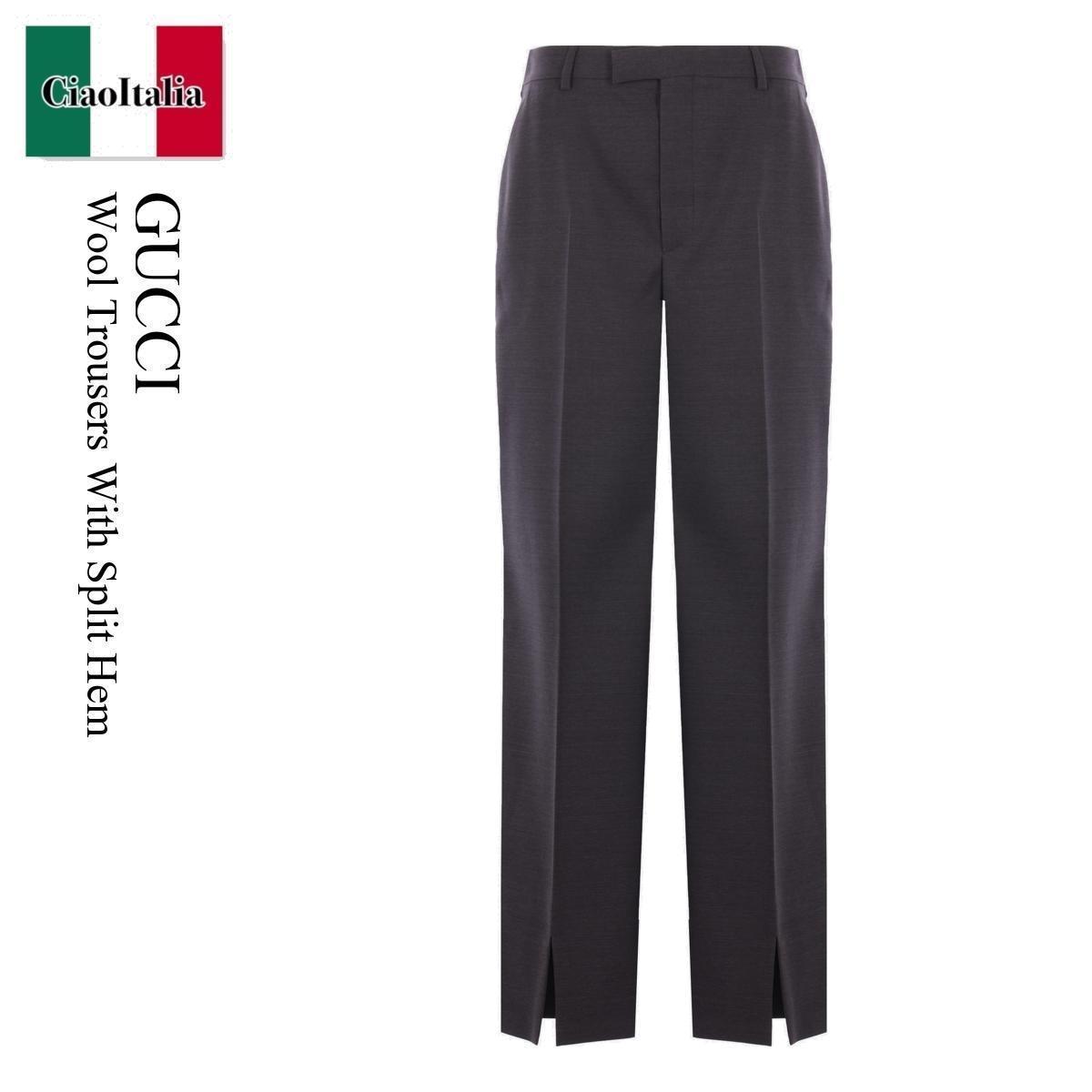 パンツ Gucci Wool Trousers With Split Hem