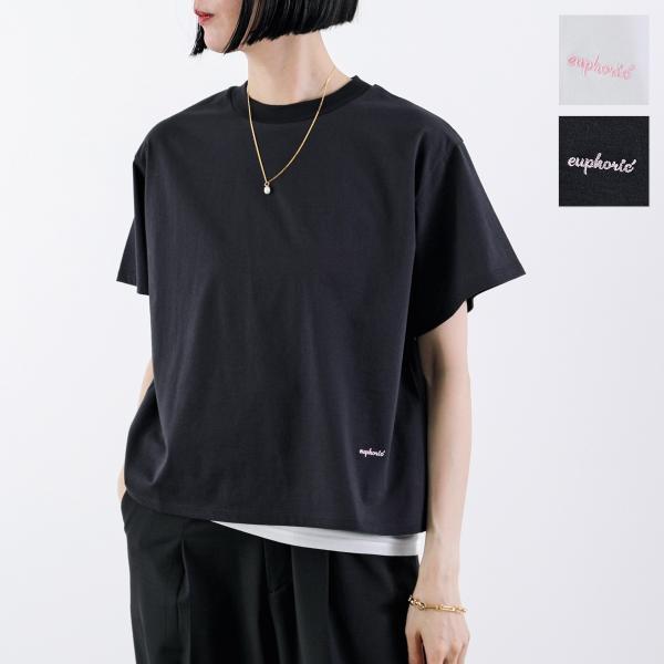 euphoric Tシャツ EU-CT5112 半袖 コットン ロゴ刺繍