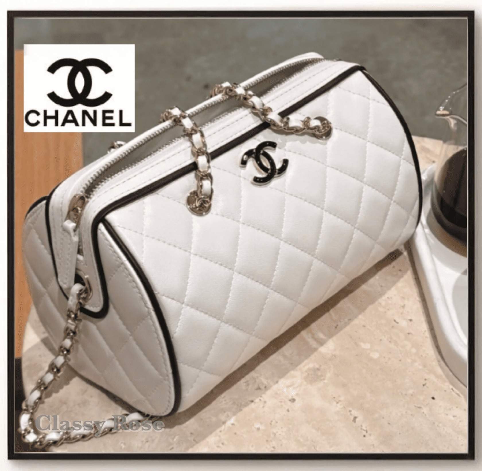【CHANEL★丸いデザインが可愛い】チェーン付きポーチ