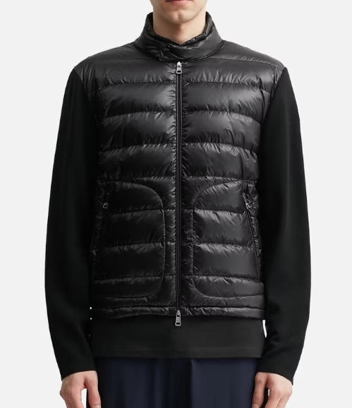 MONCLER 関税込 パッド入りウール ジップアップカーディガン