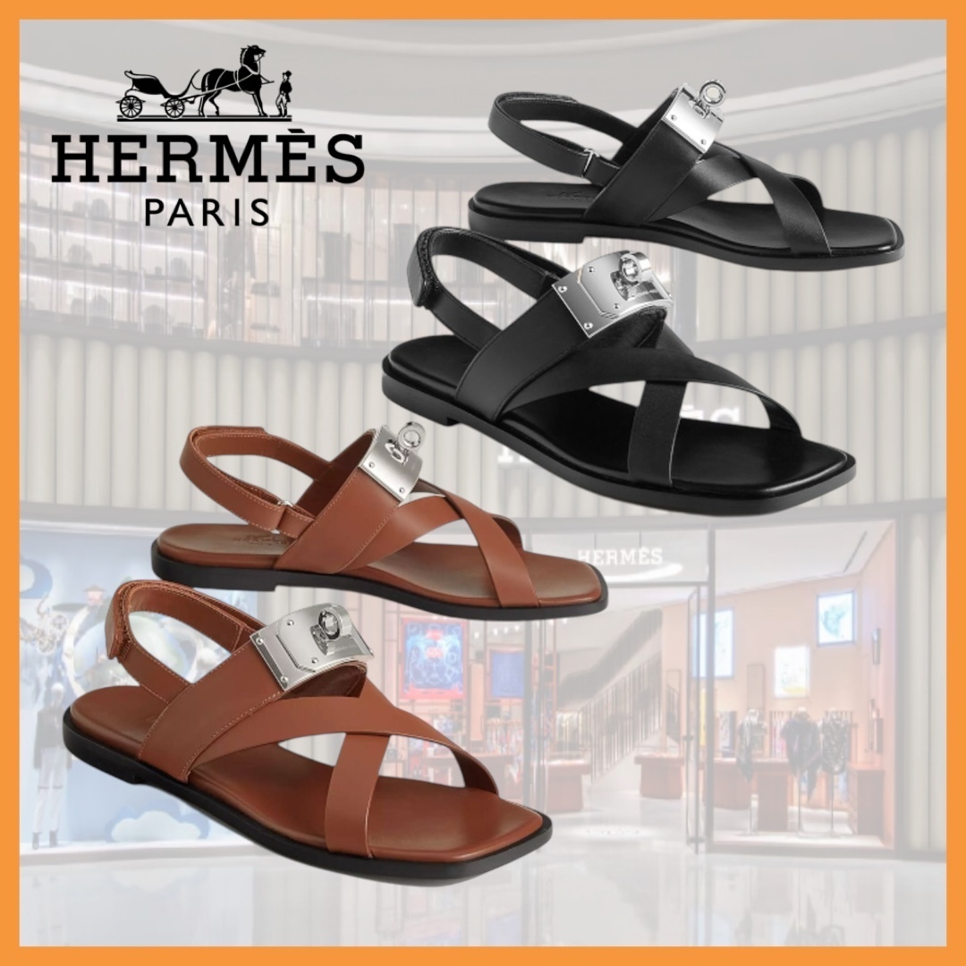 【ケリーがアクセント★】HERMES Ines サンダル