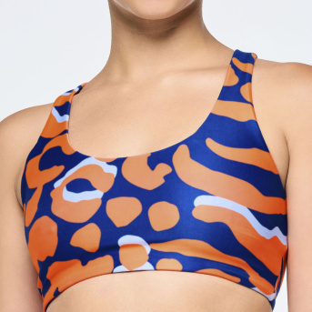 ズンバ Victory Racerback Scoop Clean Finish Bra Orange/Blue