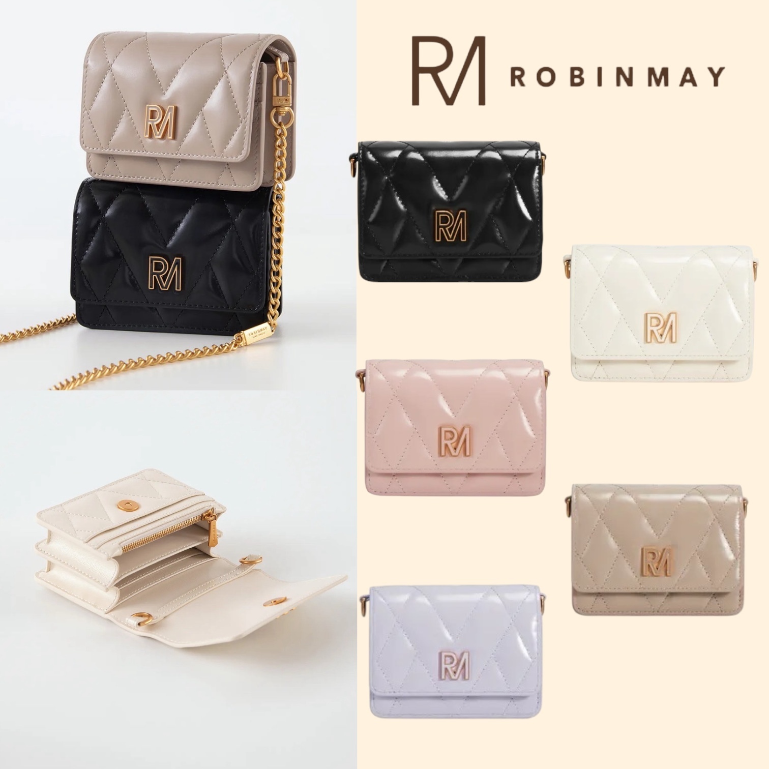 ★ROBINMAY 蔓心真皮鐵錬包 チェーン ミニウォレット/送料込