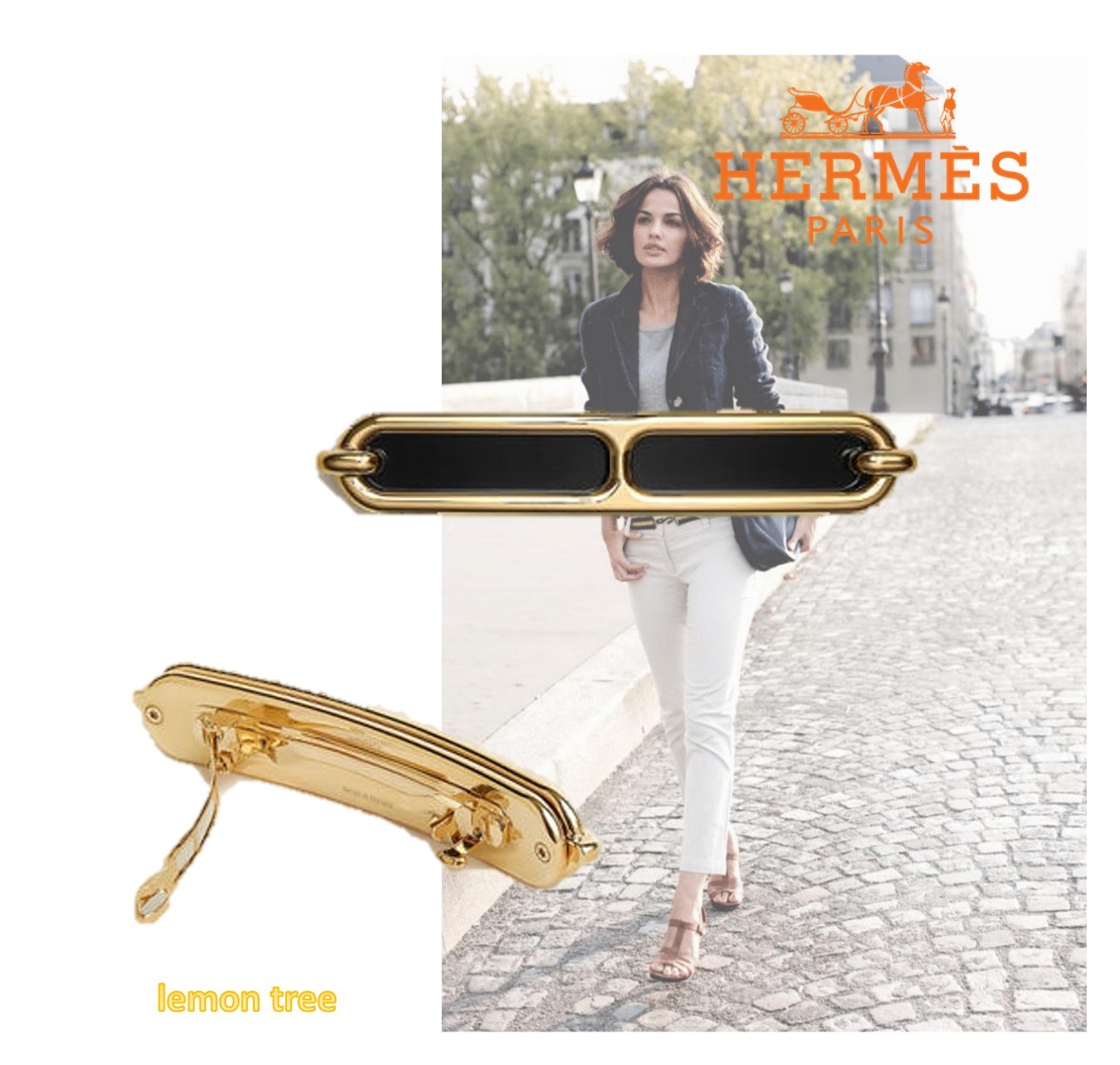 HERMES ヘアバレッタ Roulis PM 上品