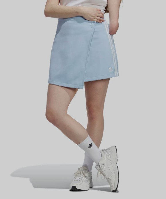 韓国人気 [adidas] サイド ライン ラップ ミニ スカート