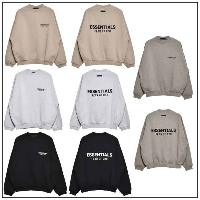 【ESSENTIALS】FEAR OF GOD/FLEECE CREWNECK/LIGHT HEATHER