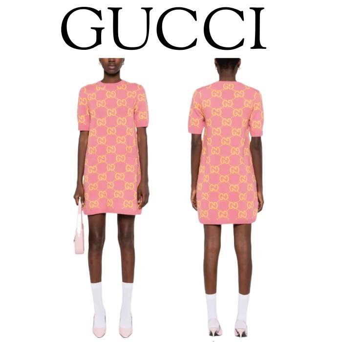 セール【GUCCI】レディース☆GGロゴ ニット ウール ワンピース