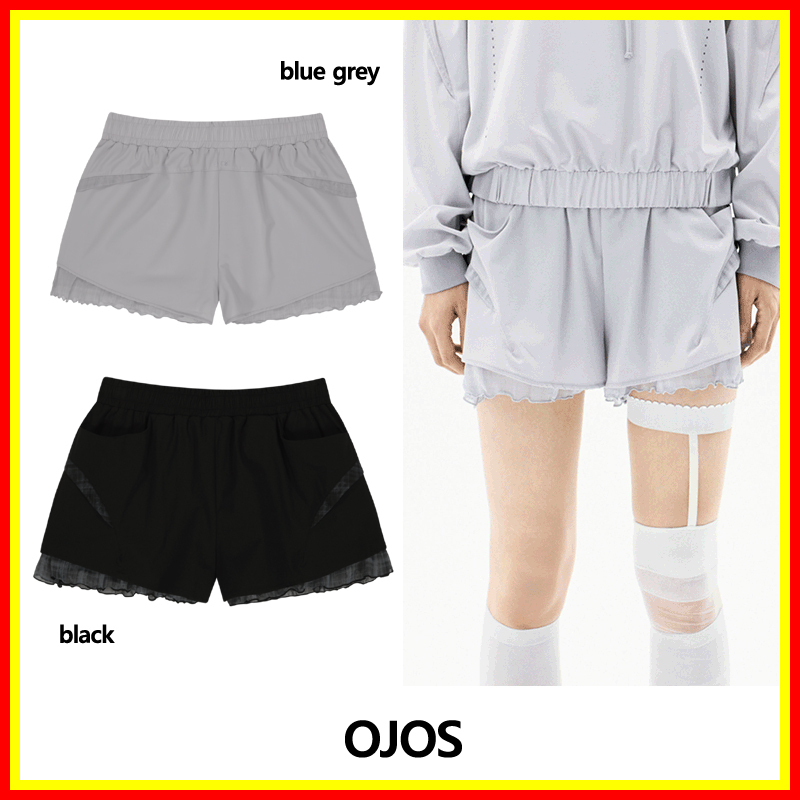 [OJOS] Reversible Plaid Track Shorts /追跡付