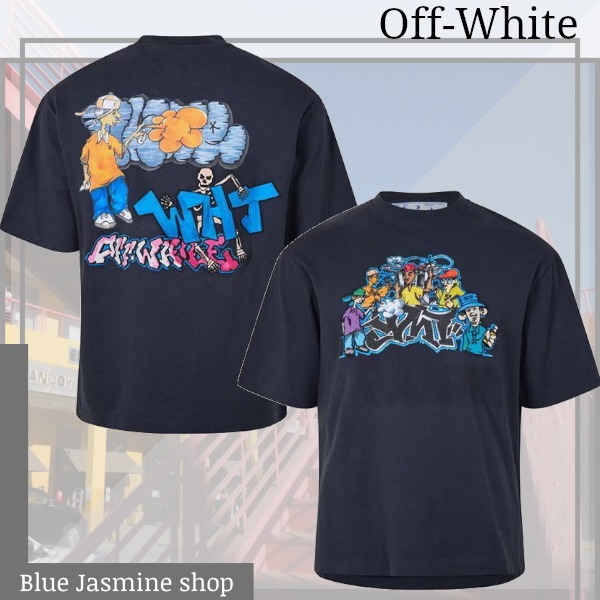 【関税無】Off-White / グラフ パップ オーバー スケート シャツ