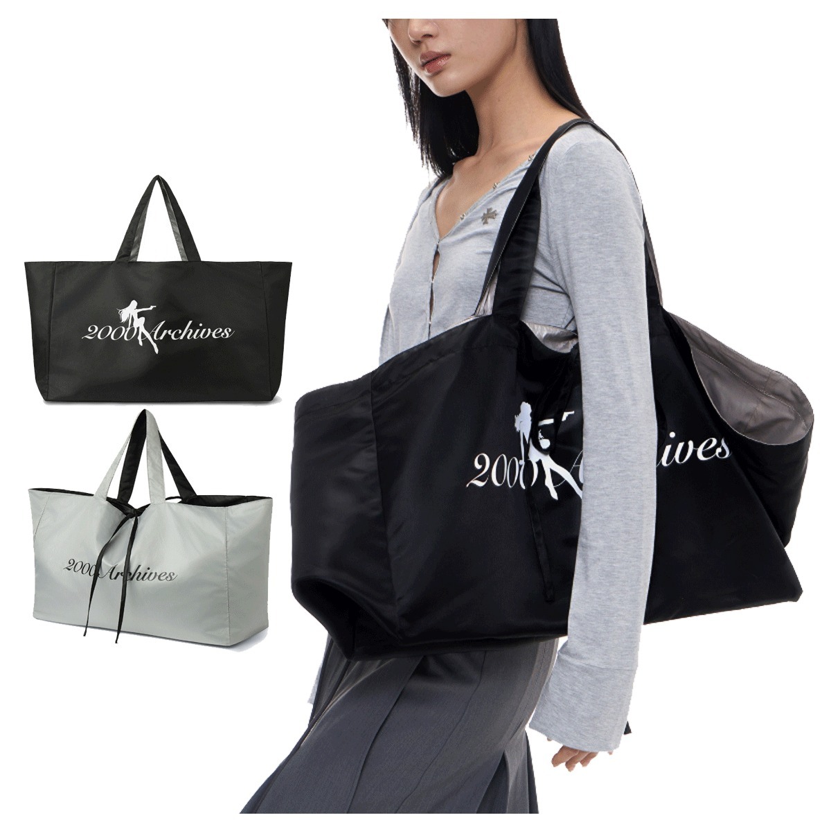 ショルダーバッグ・ポシェット 2000ARCHIVES REVERSIBLE ARCHIVES SHOPPER BAG 5BSH020
