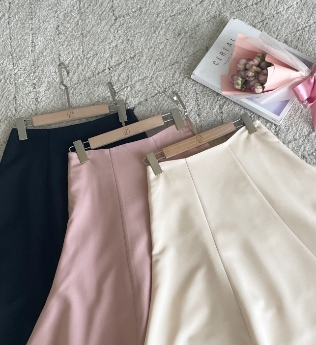 【I AM MARI】Poyer Basic Flared Skirt
