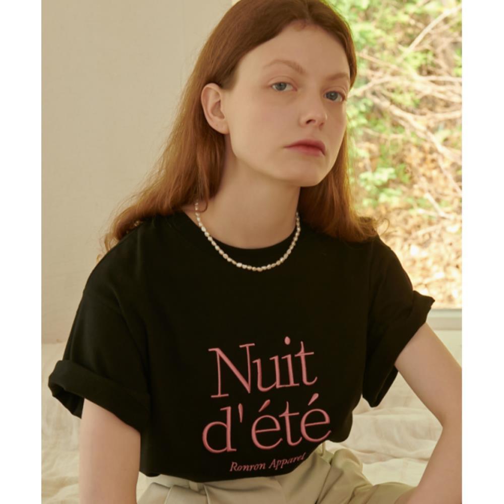 ◆RONRON◆ NUIT D ETE T SHIRT BLACK