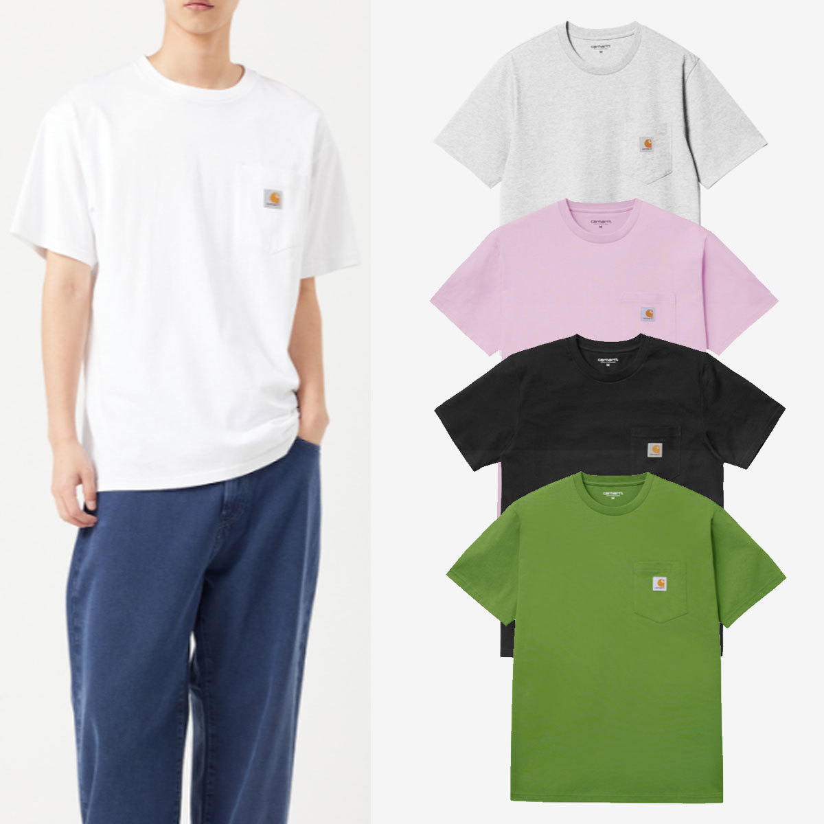 Tシャツ・カットソー CARHARTT S/S POCKET LOOSE T-SHIRT 5FT1062