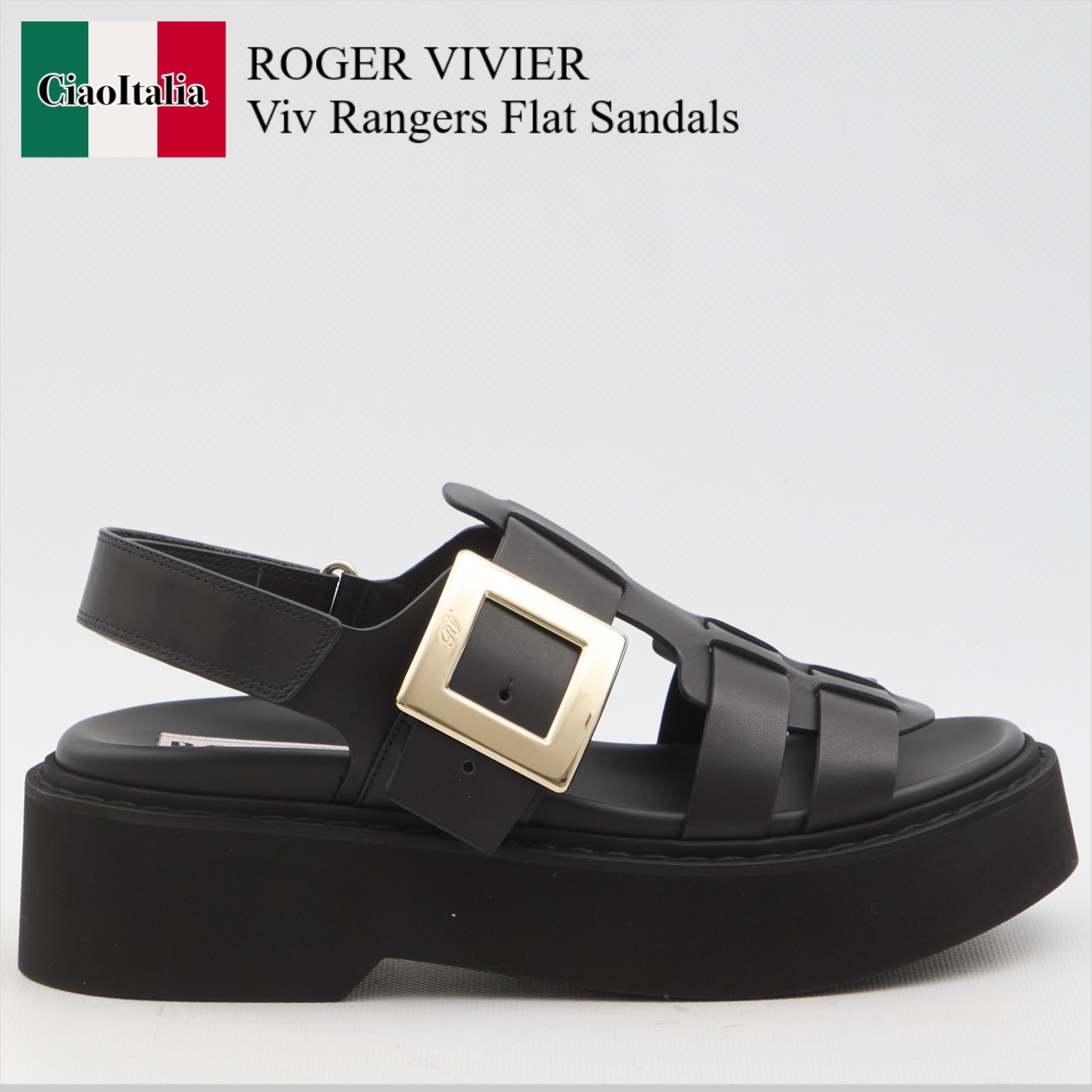 サンダル・ミュール Roger Vivier Viv Rangers Flat Sandals