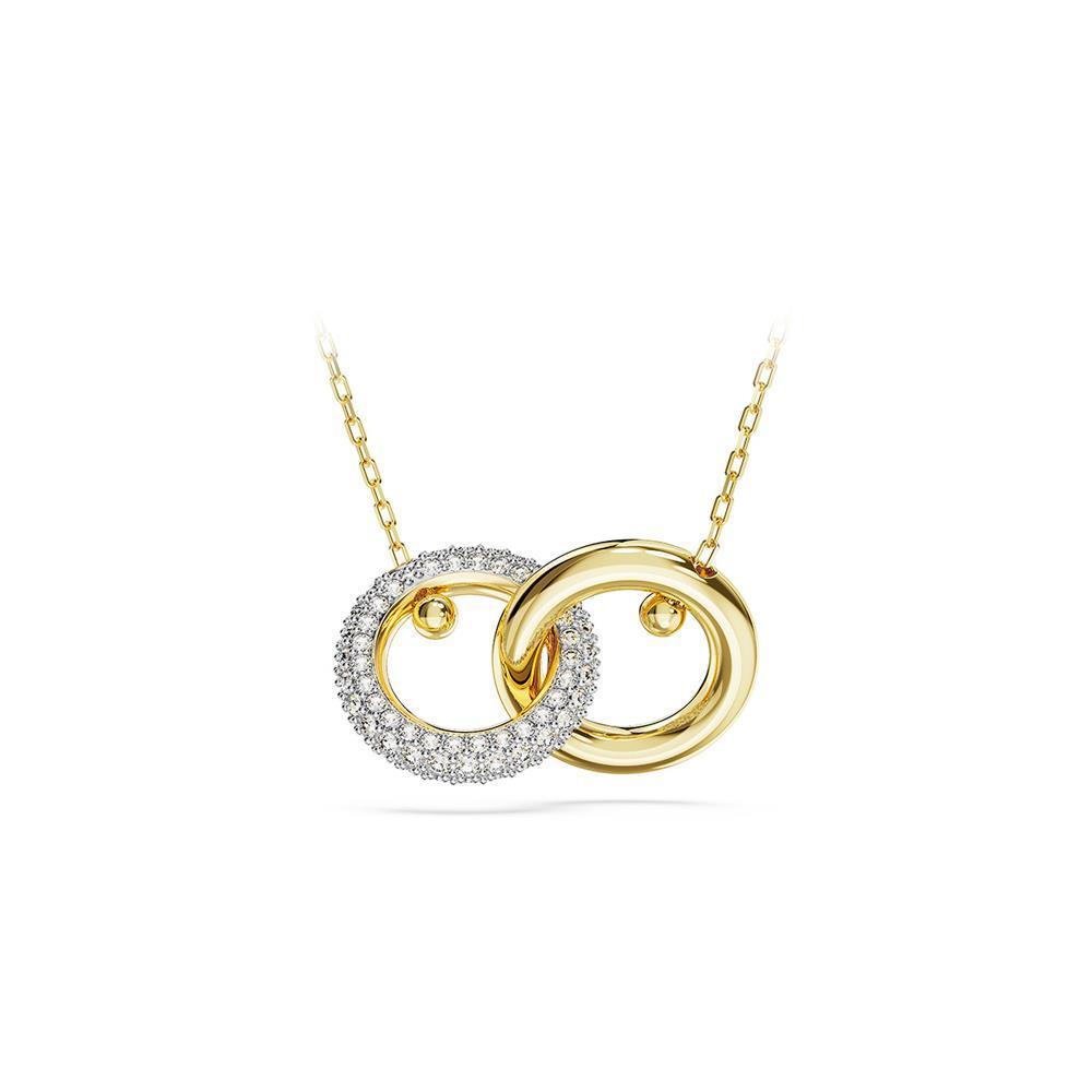 ★SWAROVSKI★ Dextera Gold Tone Interlocking Loop Necklace 5