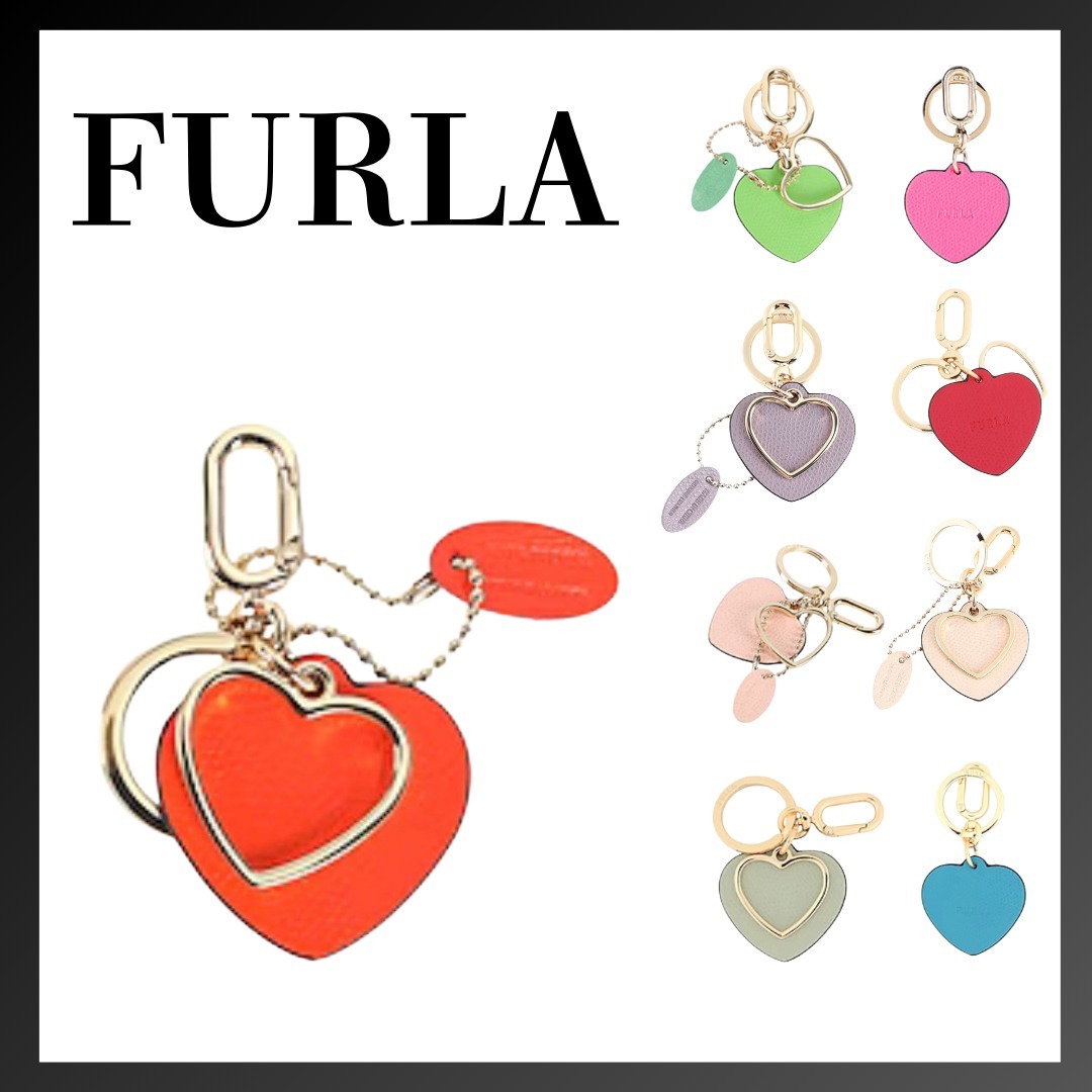 ＊FURLA＊ ロゴ ハート キーリング