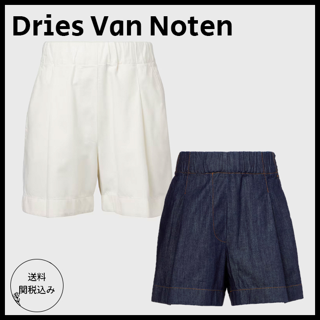 送関込【Dries Van Noten】ハイライズ デニム ショートパンツ