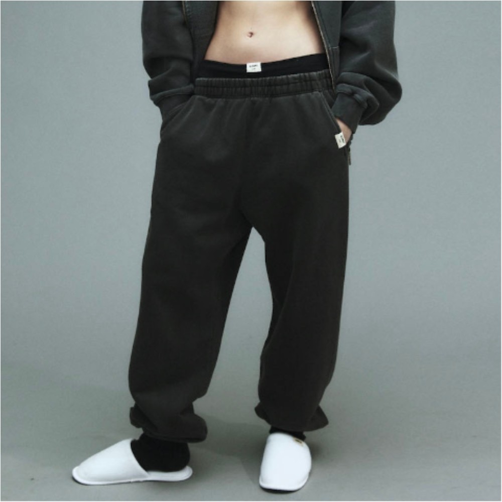 ★GLOWNY★ G CLASSIC WASHED SWEATPANTS (CHARCOAL)