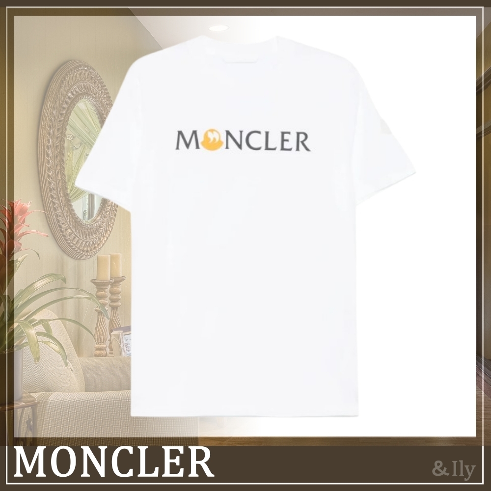 【送関込】MONCLER☆Cotton t-shirt with quote logo