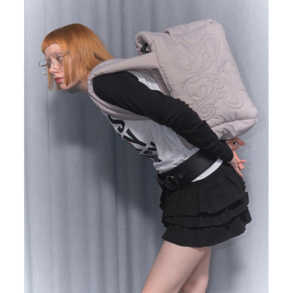 ☆NASTY FANCY CLUB☆ Cuddle padded shoulder bag GRAYF24ZE913