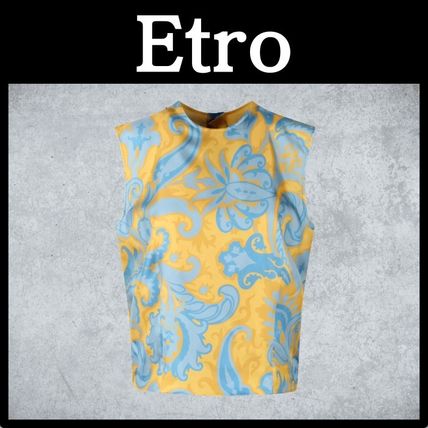 Etro IT 38 黄色シルク ブラウス