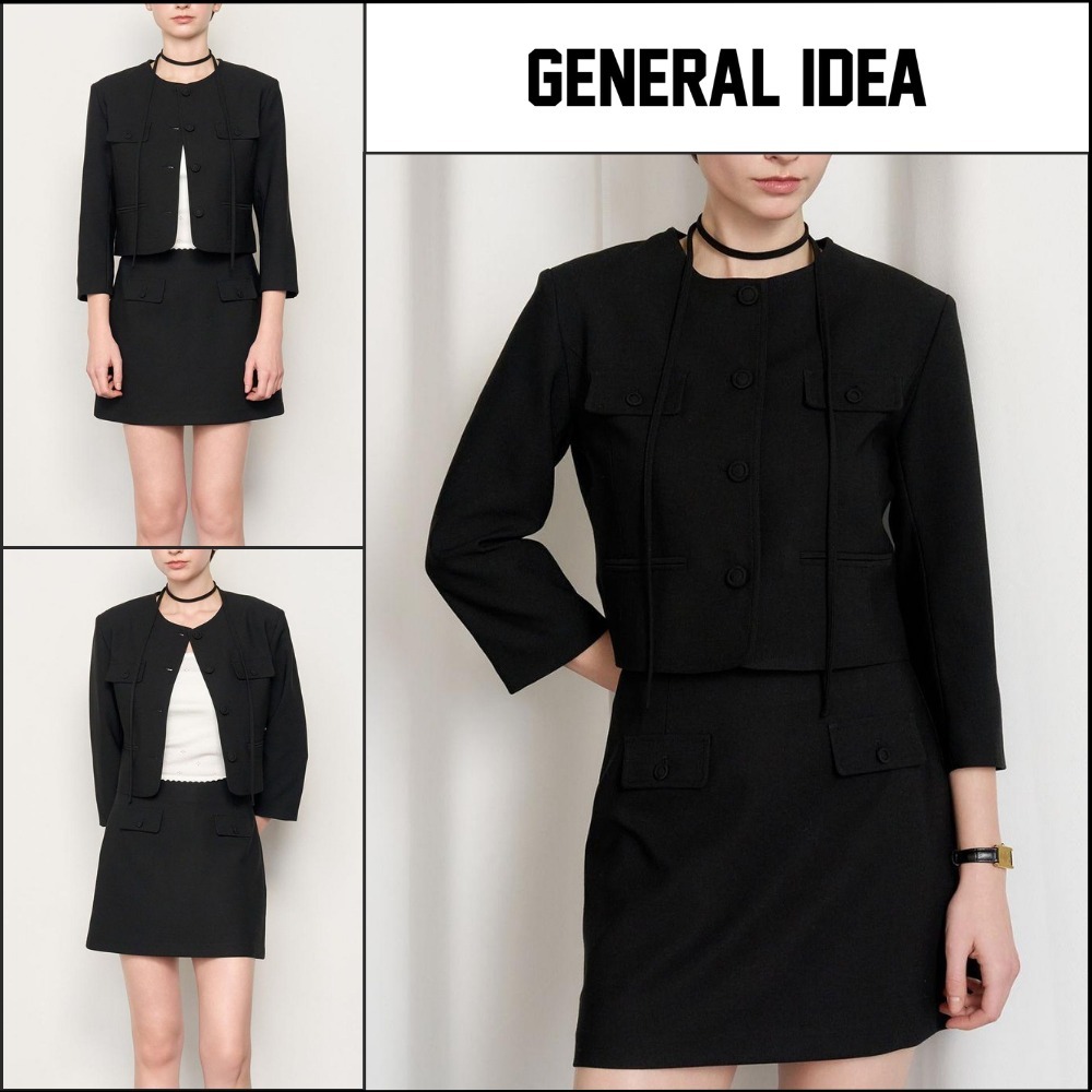 【GENERAL IDEA】Twill Tweed Set BLACK