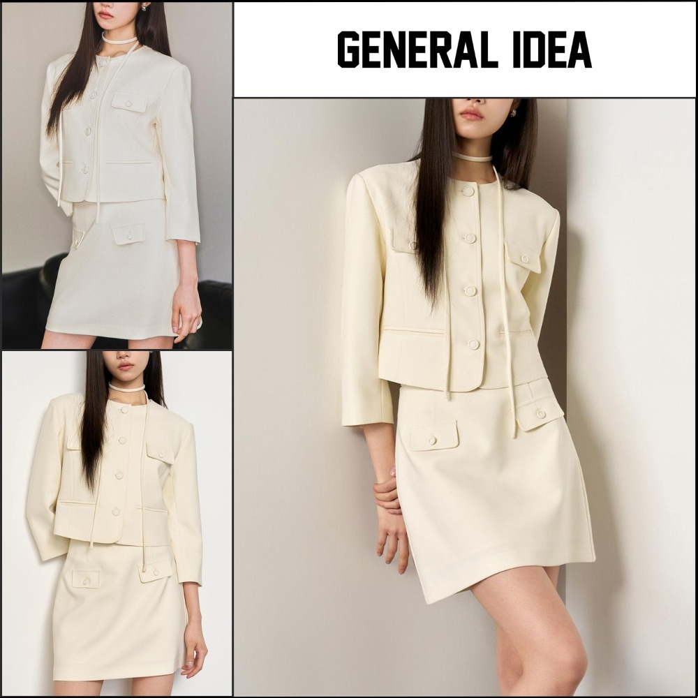 【GENERAL IDEA】Twill Tweed Set CREAM