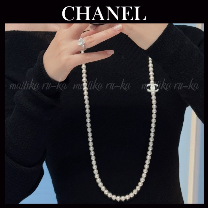 パール☆気品漂う【CHANEL】シャネル ロングパールネックレス