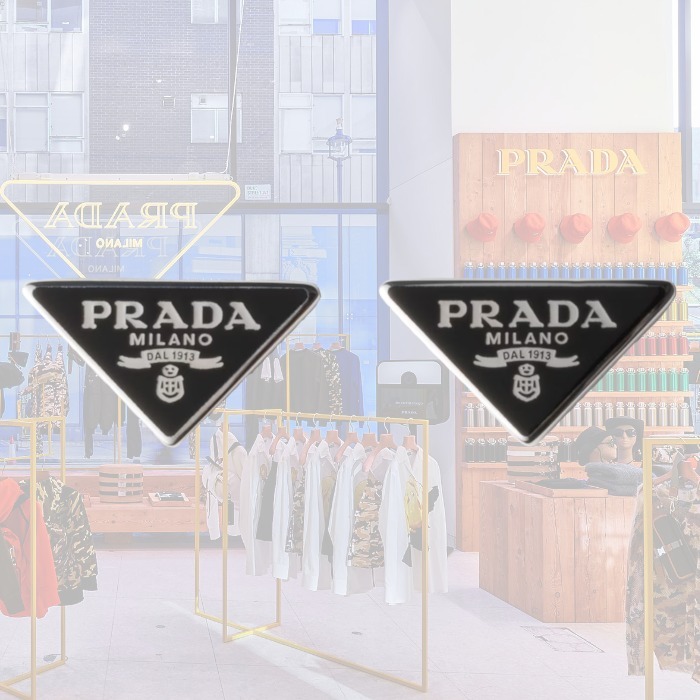 【25SS】新作 エナメル シルバー ピアス ◆プラダ◆人気