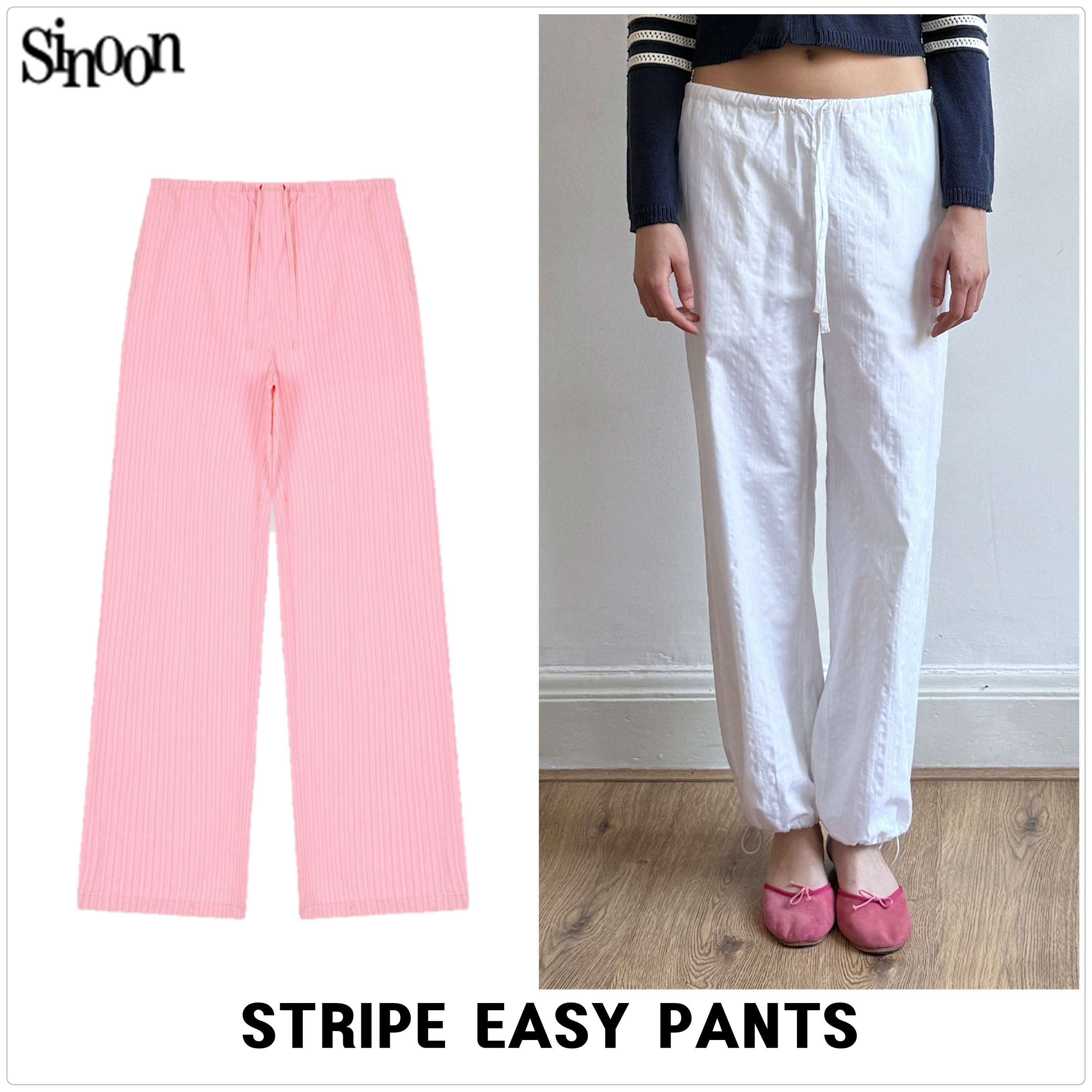 [Sinoon] STRIPE EASY パンツ★新作・25SS★韓国★関税込み★
